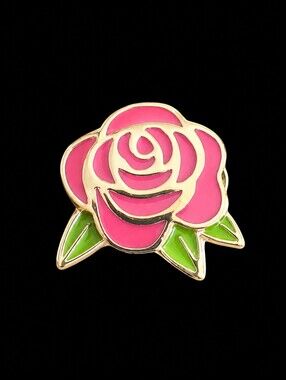 Jcm Stainless Steel Pink Rose Slider Charm